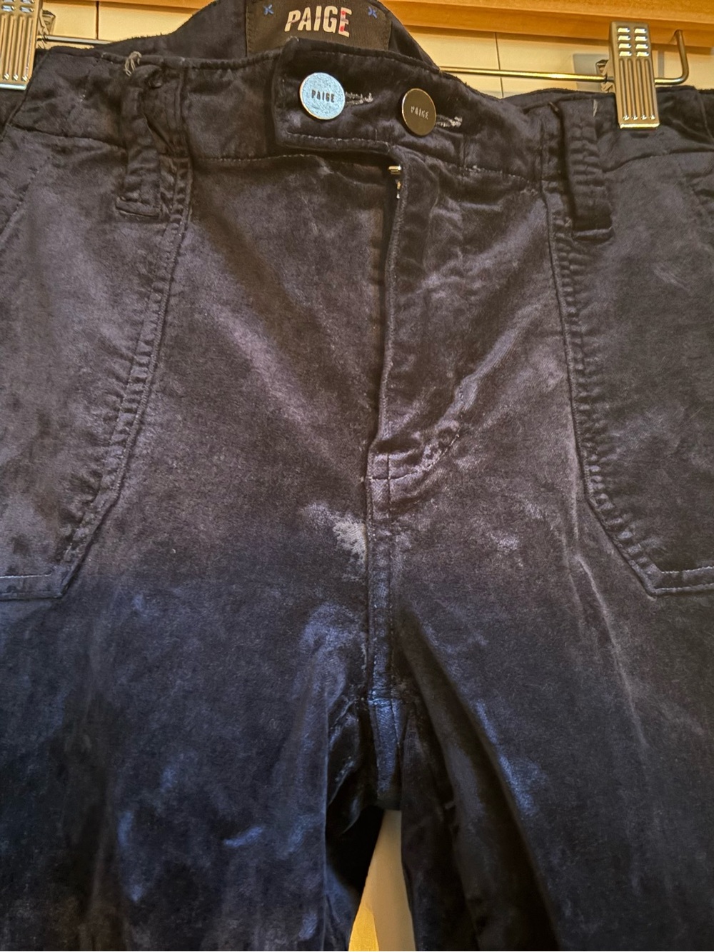 PAIGE Women’s Velvet Pants — Midnight Blue